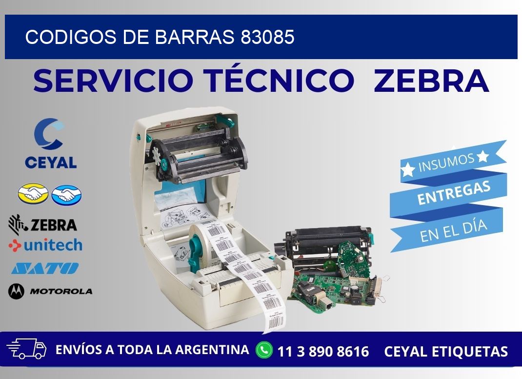 CODIGOS DE BARRAS 83085