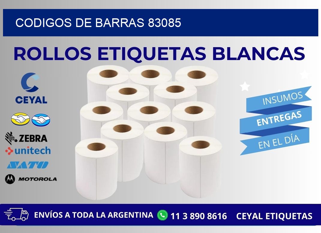 CODIGOS DE BARRAS 83085