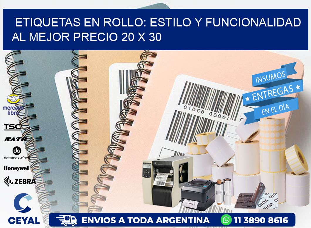 Etiquetas en Rollo: Estilo y Funcionalidad al Mejor Precio 20 x 30