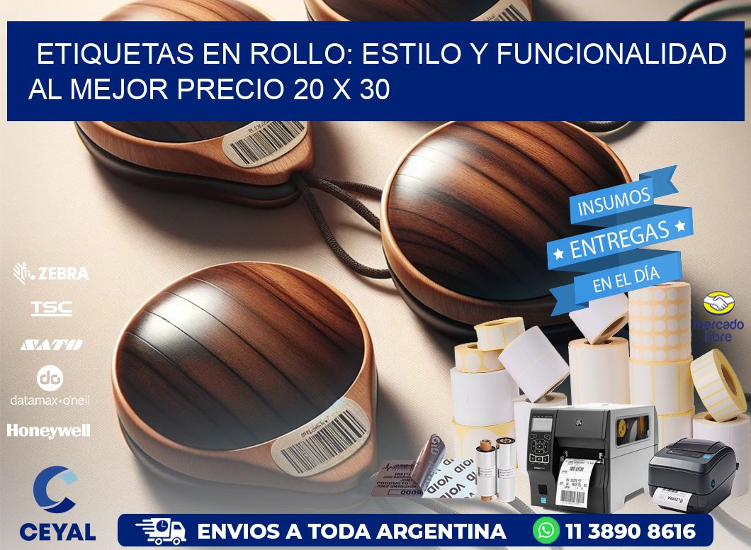 Etiquetas en Rollo: Estilo y Funcionalidad al Mejor Precio 20 x 30