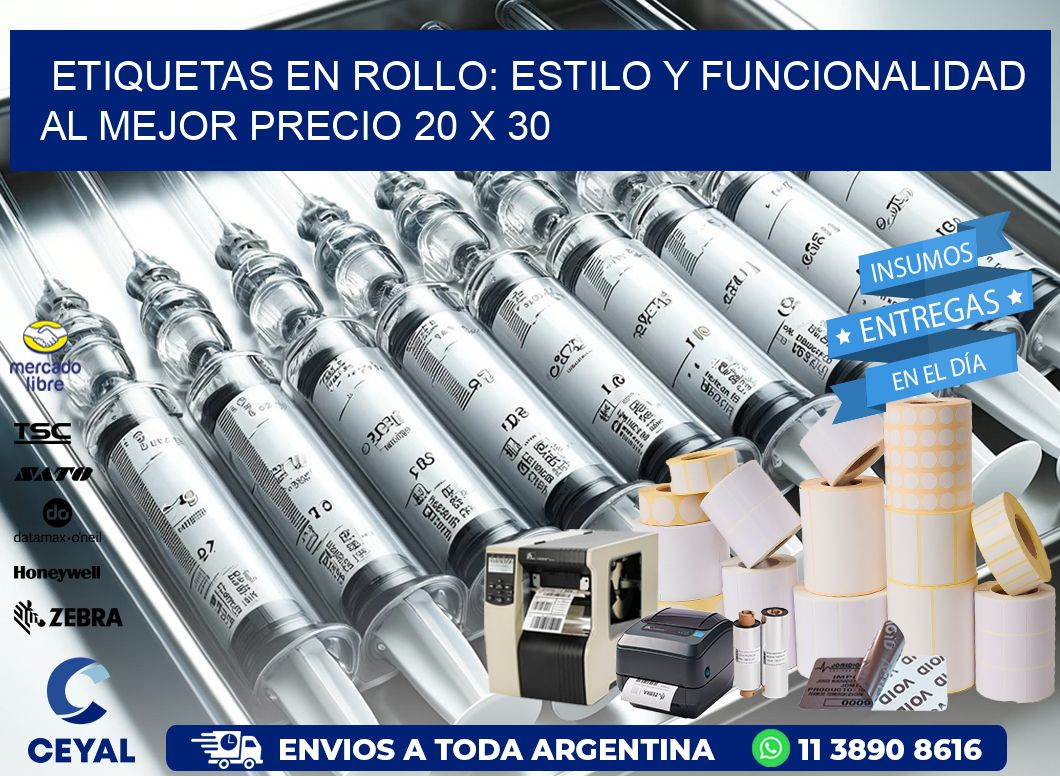 Etiquetas en Rollo: Estilo y Funcionalidad al Mejor Precio 20 x 30