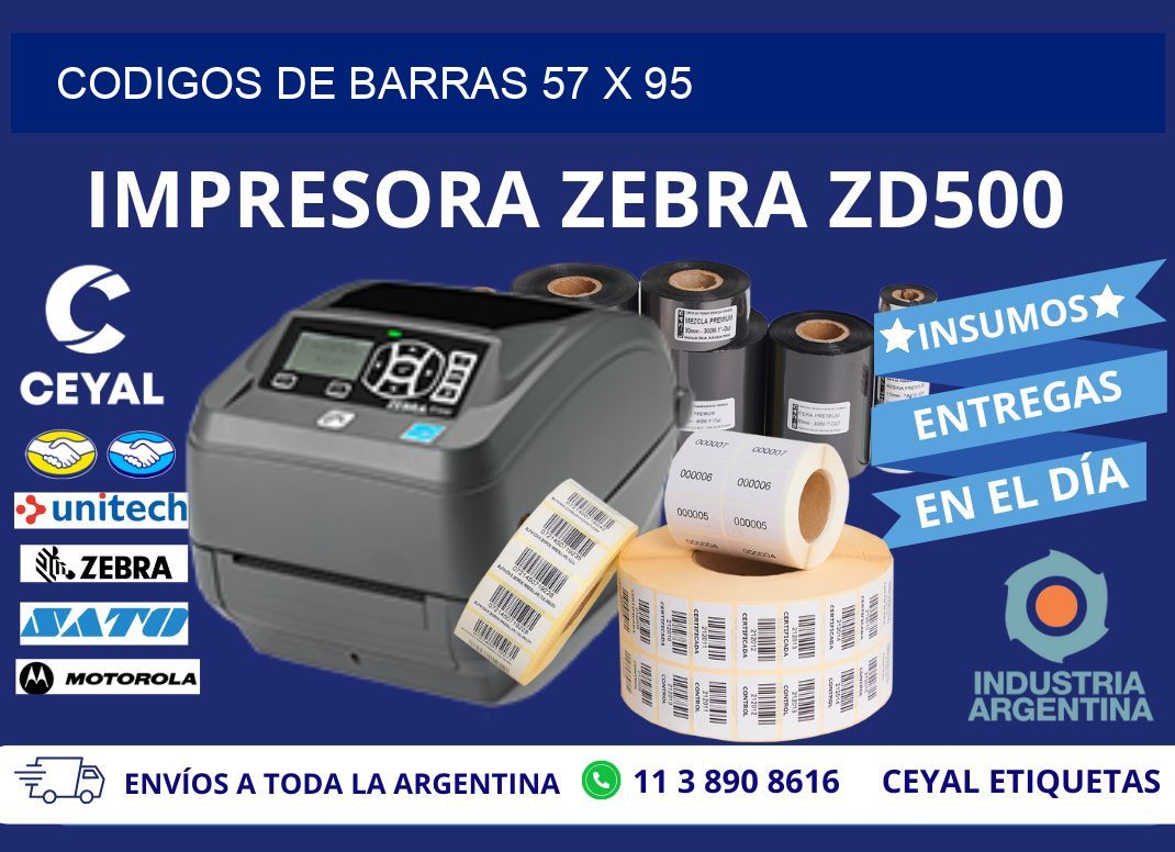 CODIGOS DE BARRAS 57 x 95