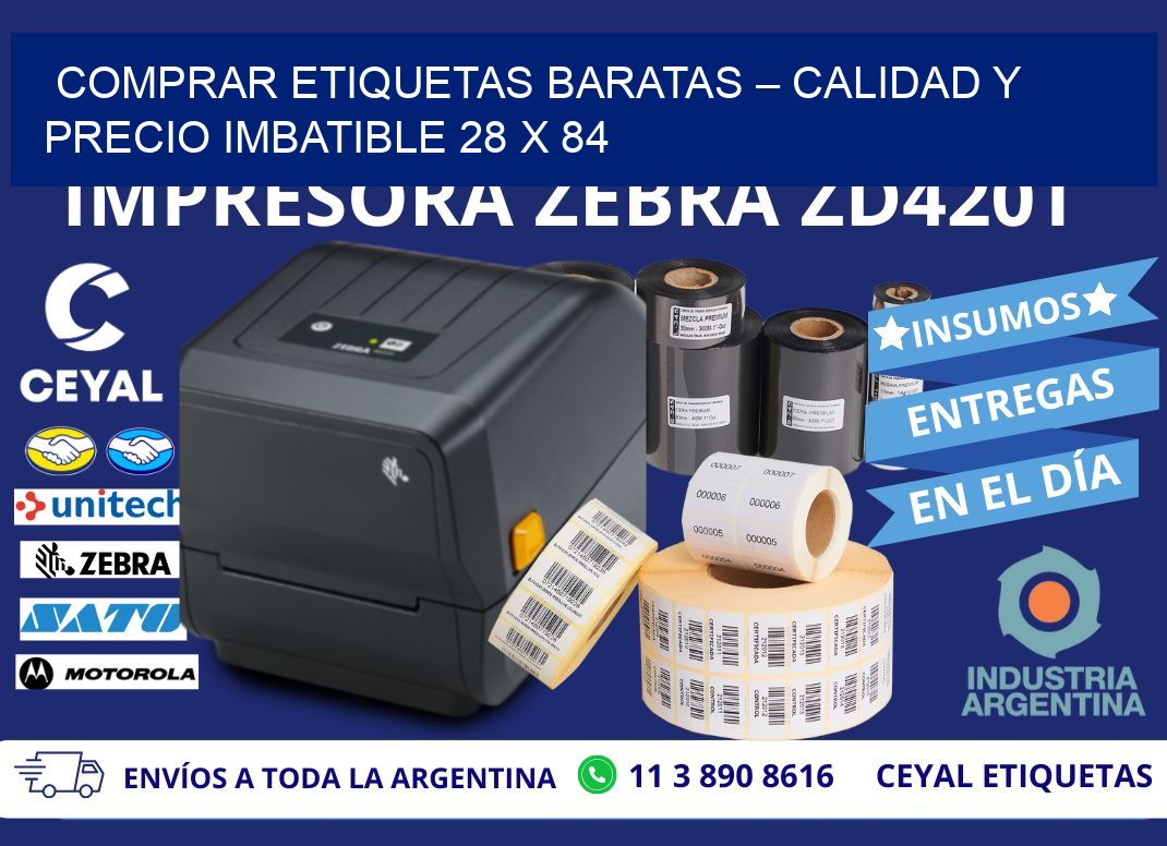 COMPRAR ETIQUETAS BARATAS – CALIDAD Y PRECIO IMBATIBLE 28 x 84