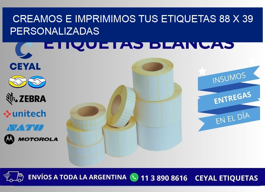 Creamos e Imprimimos tus Etiquetas 88 x 39 Personalizadas