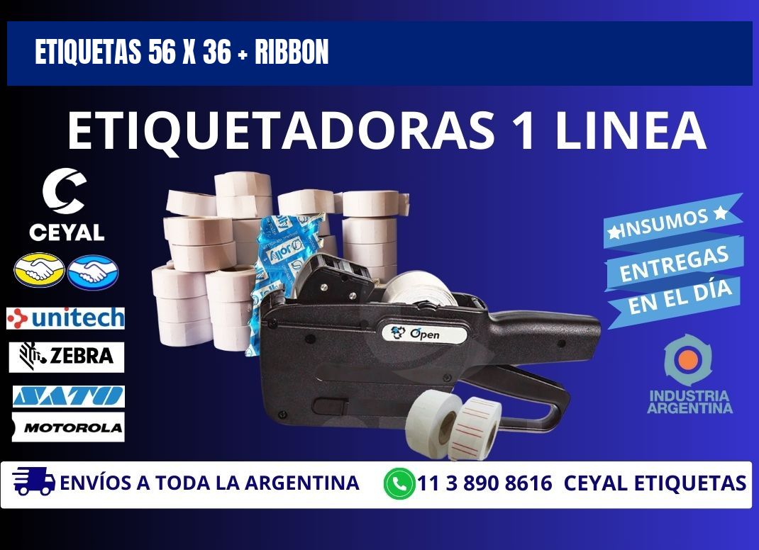 ETIQUETAS 56 x 36 + RIBBON