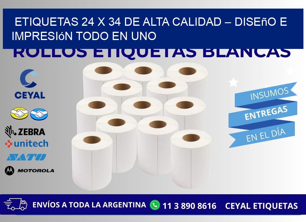 Etiquetas 24 x 34 de Alta Calidad – Diseño e Impresión Todo en Uno