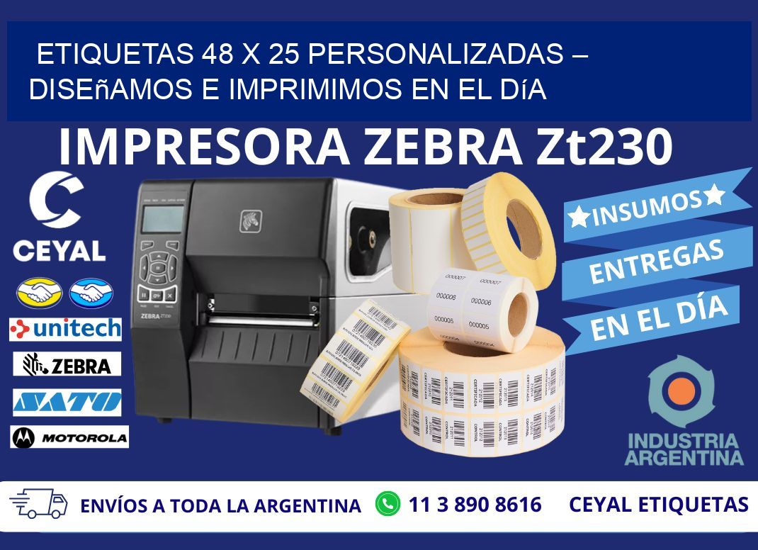 Etiquetas 48 x 25 Personalizadas – Diseñamos e Imprimimos en el Día