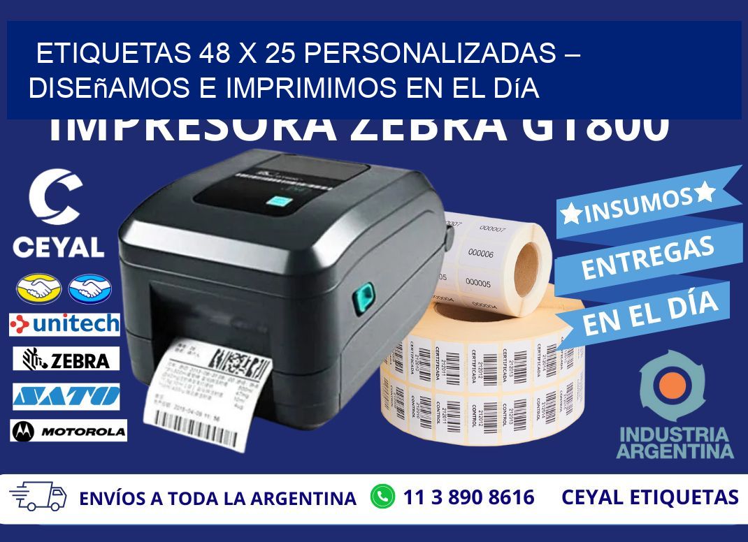 Etiquetas 48 x 25 Personalizadas – Diseñamos e Imprimimos en el Día