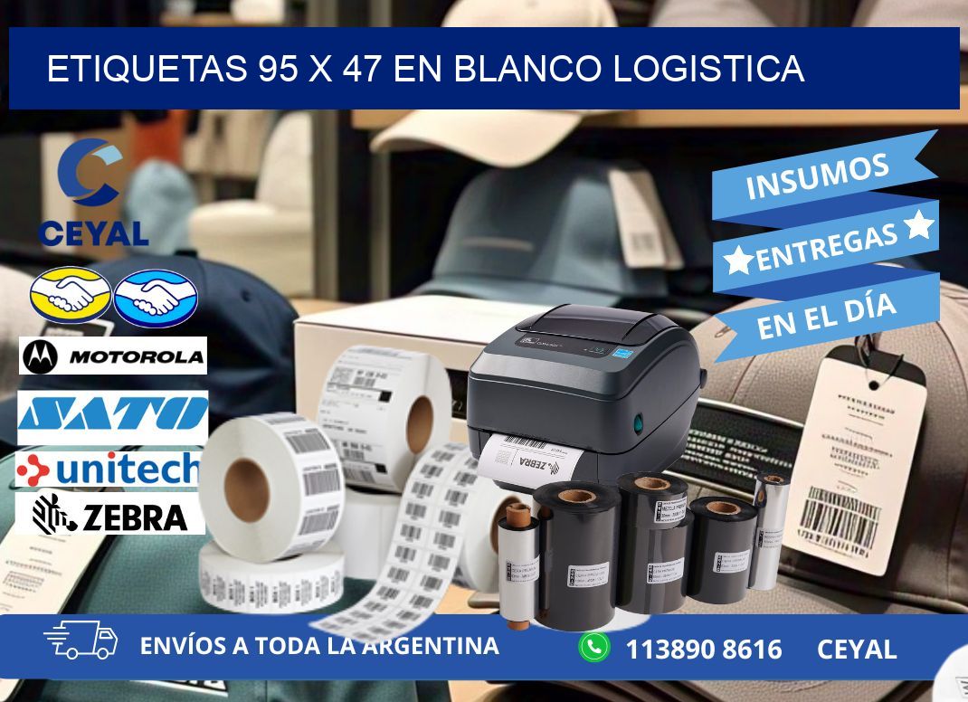 Etiquetas 95 x 47 en blanco logistica