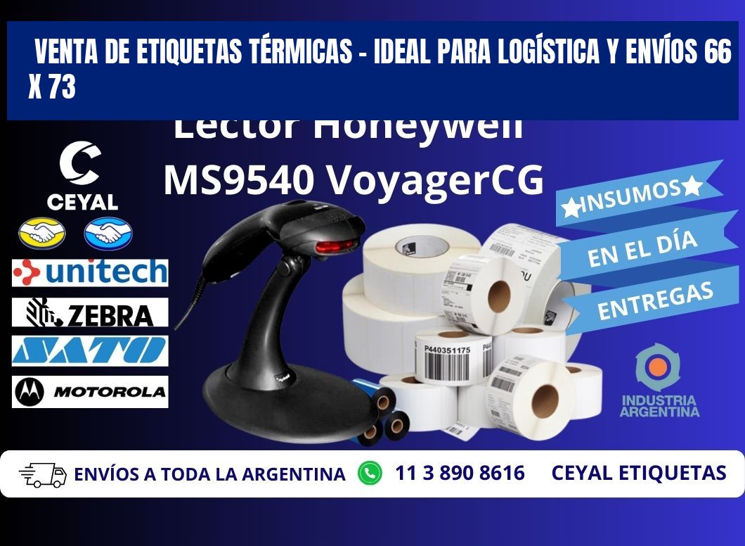 VENTA DE ETIQUETAS TÉRMICAS – IDEAL PARA LOGÍSTICA Y ENVÍOS 66 x 73